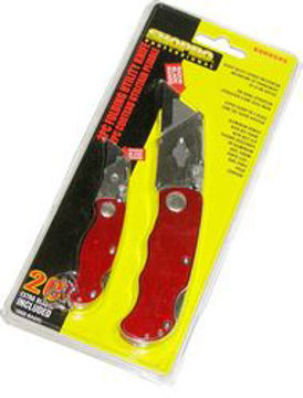 Picture of Knife Utility Folding 2Pc Red - No: K000545