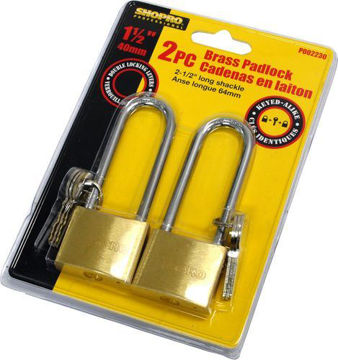 Picture of Padlock Brass 2Pc Ka 1-1/2" Ls - No P002230