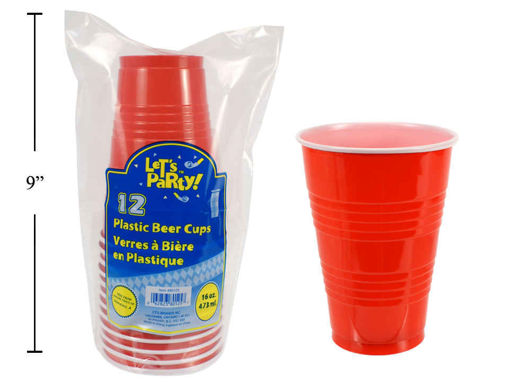 Picture of Red Beer Cup 16Oz 12Pk - No 80125