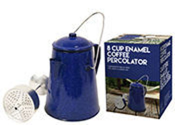Picture of Blue Coffee Pot Enamel 8 Cup - No 077978