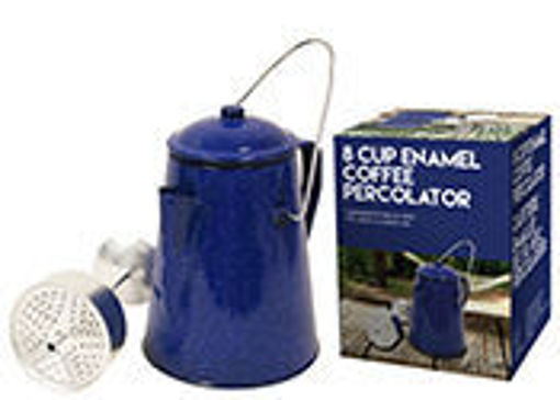 Picture of Blue Coffee Pot Enamel 8 Cup - No 077978
