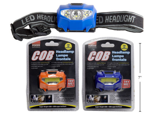 Picture of Cob Headlamp,60 Lumens 2C, Battery Incl. - No 86130