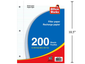 Picture of 200-Sheet 8inX10.5in Filler Paper - No 30034