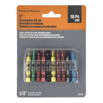 Picture of Screwdriver Bit Set 10Pc 2In - No 37025