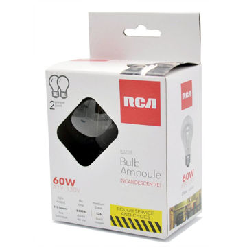 Picture of Bulbs Clear 60W 2Pk Rca Rough - No RB208