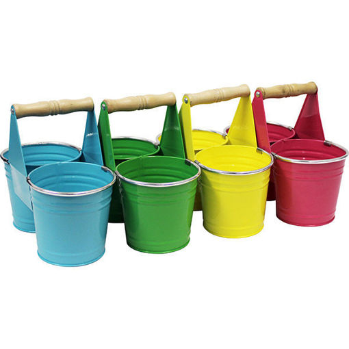 Picture of Metal Flower Pot Duo With Handles - No 078453