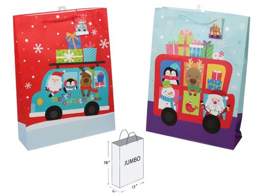 Picture of Xmas Gift Bag-Jumbo Matte W-Glitter - No 34925