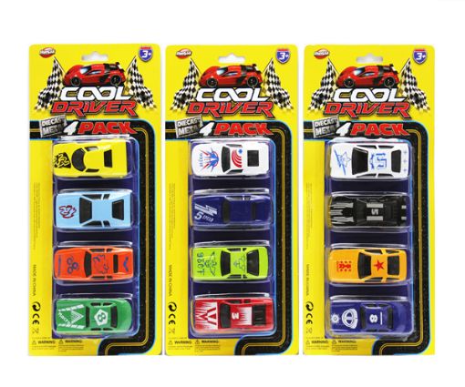 Picture of Die Cast Mini Car 4Pcs 2.75In - No 24356
