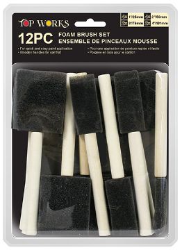 Picture of Foam Paint Brush Set 12Pcs - No 077360