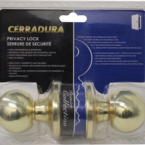 Picture of Lock Privacy Brass - No 078712