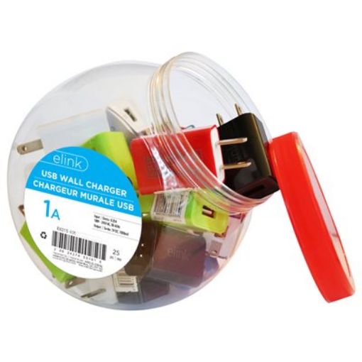 Picture of Cube Usb Wall Charger, (25 In Jar) - No EK015