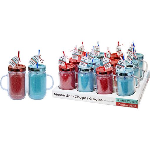 Picture of Jar Mason Dbl Wall 20Oz Xmas - No 077895