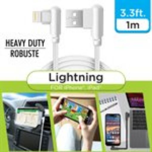 Picture of Right Angle Lightning Cable 3.3Ft (1M) - No EK241