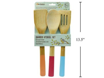 Picture of 3-Pc Bamboo Utensil Set - No 93111