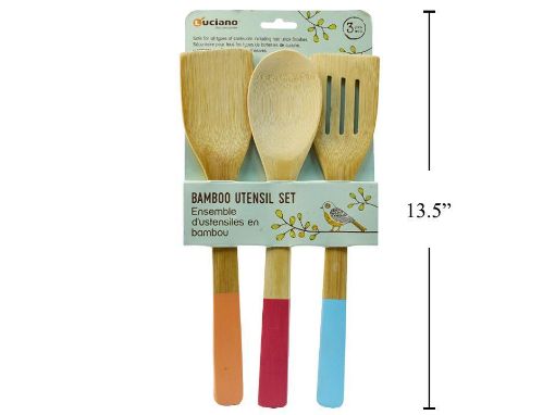 Picture of 3-Pc Bamboo Utensil Set - No 93111