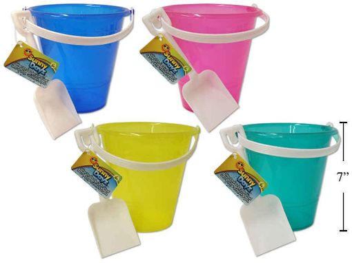 Picture of Pail With Shovel 7in, Glitter - SKU: 15226