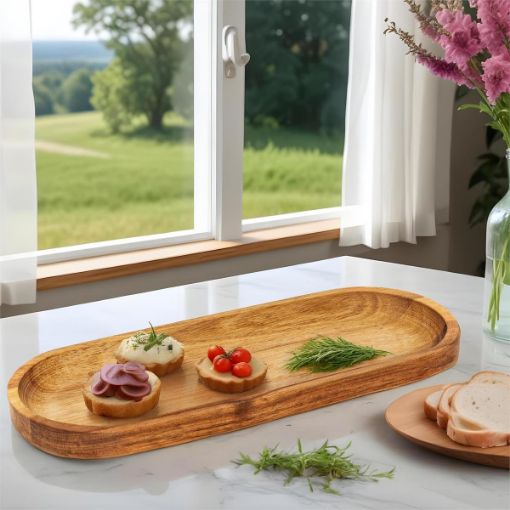 Picture of Acacia Wood Serving Tray - SKU: 70076