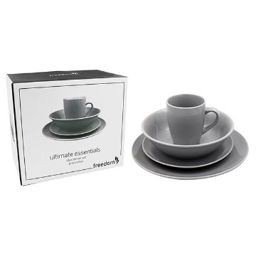 Picture of Dinner Set 16Pcs Grey - SKU: 23861343