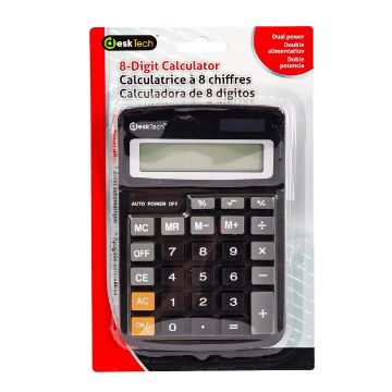 Picture of Calculator 8-Digit Dual Power - SKU: 30826